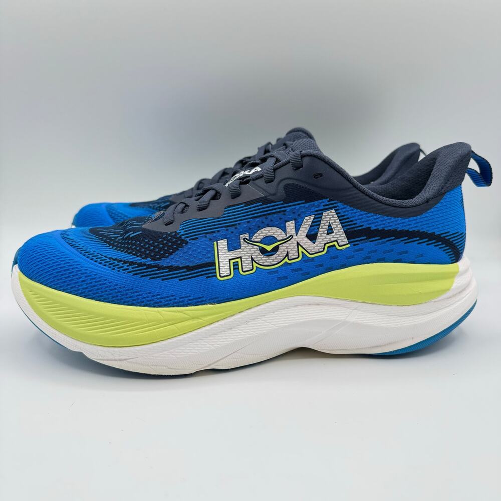 Hoka One One Skyflow Varsity Navy Electric Cobalt Road-Running Shoes Men's 9.5 - Picture 4 of 8